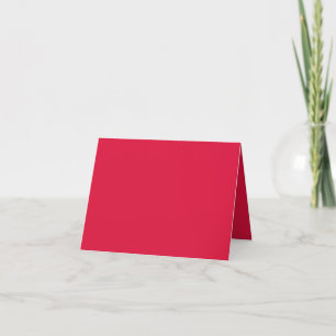 Crimson Red Folded Thank You Card – Customisable