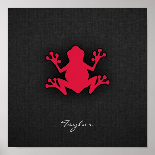 Crimson Red Frog Poster (Front)