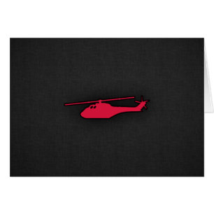 Crimson Red Helicopter