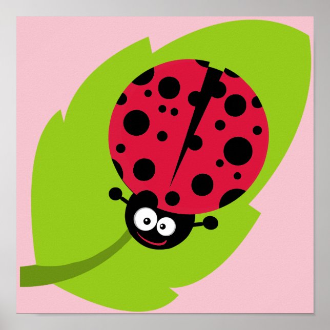 Crimson Red Ladybug Poster (Front)