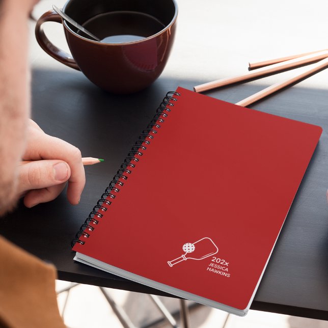 Crimson Red Pickleball Personal Weekly Planner (Creator Uploaded)