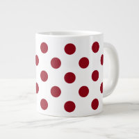 Crimson Red Polka Dots Circles