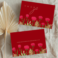 Crimson Red Poppies Wildflowers Wedding