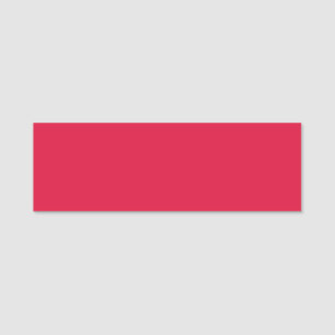 Crimson Red Rectangle Name Badge – Customisable
