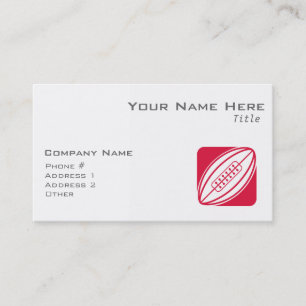 Crimson Red Rugby Business Card