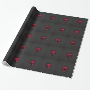 Crimson Red Scorpio Wrapping Paper