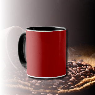 Crimson Red Solid Colour Classic Elegant Mug