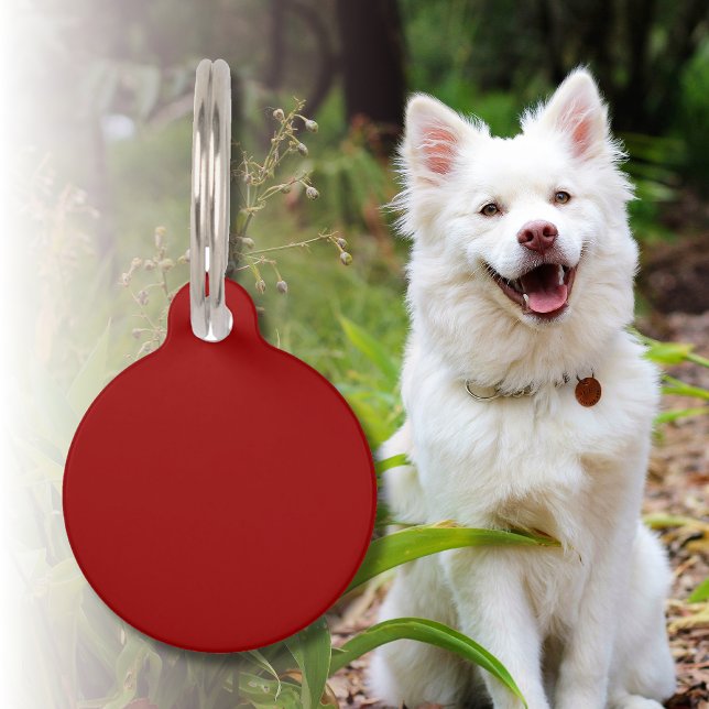 Crimson Red Solid Colour | Classic | Elegant Pet Tag (Creator Uploaded)