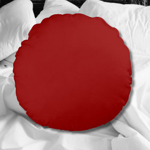 Crimson Red Solid Colour   Classic   Elegant Round Cushion