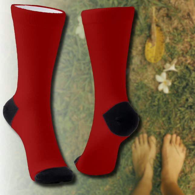 Crimson Red Solid Colour | Classic | Elegant Socks (Creator Uploaded)