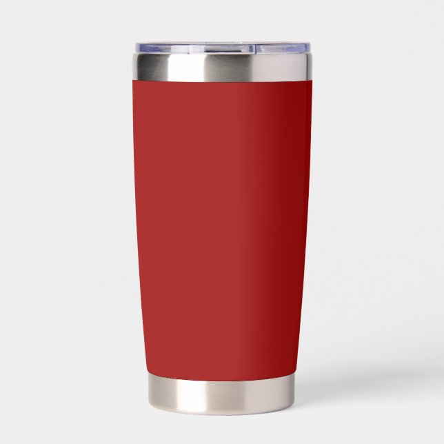 Crimson Red Solid Colour Insulated Tumbler (Front)