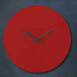 Crimson Red Solid Colour Large Clock<br><div class="desc">Crimson Red Solid Colour</div>