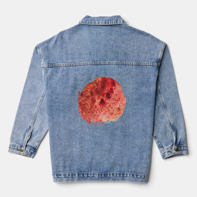 Crimson Residue Denim Jacket (Back)