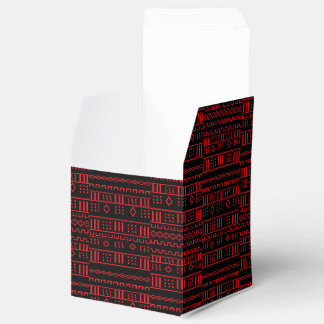 Crimson Rhythm Modern African Red And Black Favour Box