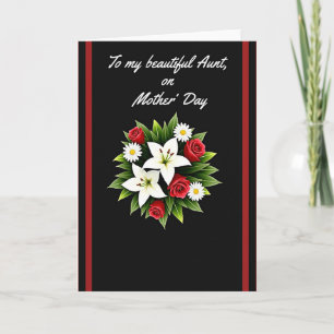 Crimson Rose Aunts Day Card