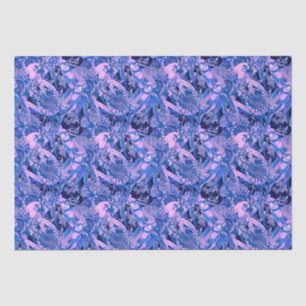 Crimson Rosella Tropical Blue Tissue Paper