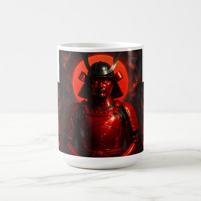 Crimson Samurai Warrior Coffee Mug (Center)