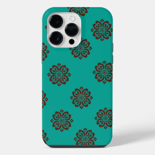 "Crimson Scrolls – Bold Elegance" iPhone 14 Pro Max Case