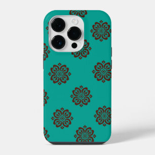"Crimson Scrolls – Bold Elegance" iPhone 14 Pro Case