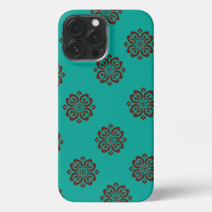 "Crimson Scrolls – Bold Elegance" iPhone 13 Pro Max Case