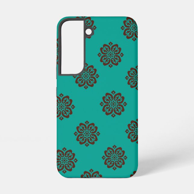 "Crimson Scrolls – Bold Elegance" Samsung Galaxy S22 Case (Back)