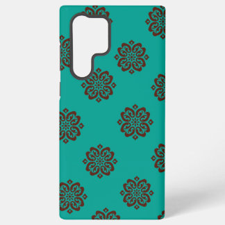 "Crimson Scrolls – Bold Elegance" Samsung Galaxy Case