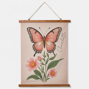 Crimson Serenade Personalized Hanging Tapestry