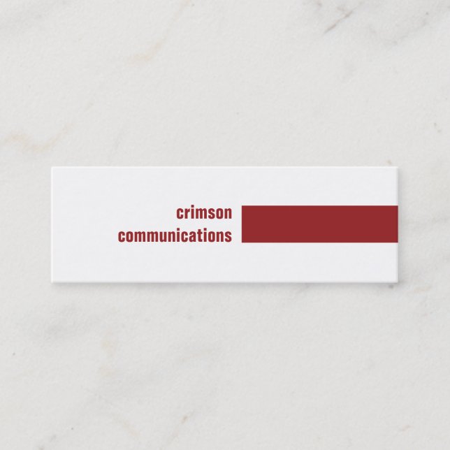 Crimson Simple Business Card (Front)