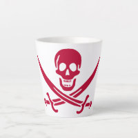 Crimson Skull & Swords Pirate flag of Calico Jack