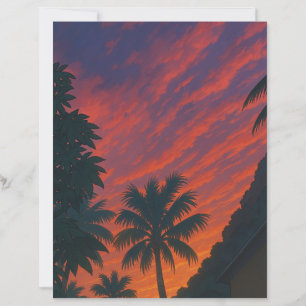 Crimson Sky & Cotton Candy Clouds — Dreamy