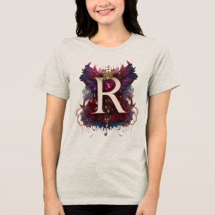 Crimson Sovereign: Extravagant Medieval QueT-Shirt Tri-Blend Shirt