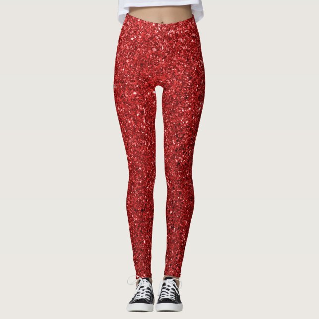 Crimson Sparkle Legging (Front)