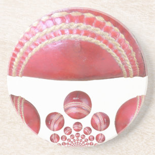 Crimson Spin – A Beautiful Red Cricket Ball Arti Coaster