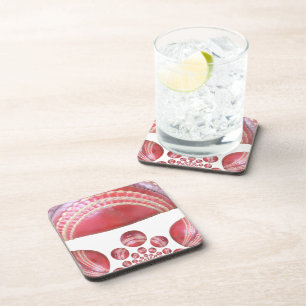 Crimson Spin – A Beautiful Red Cricket Ball Arti Coaster