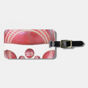 Crimson Spin – A Beautiful Red Cricket Ball Arti Luggage Tag