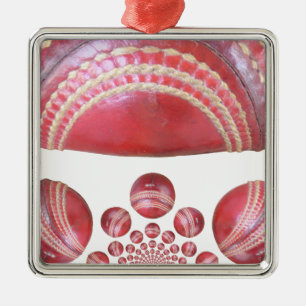 Crimson Spin – A Beautiful Red Cricket Ball Arti Metal Tree Decoration