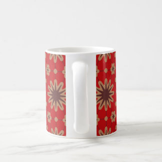 Crimson Starburst Bloom Coffee Mug
