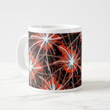 Crimson Starburst Jumbo Mug