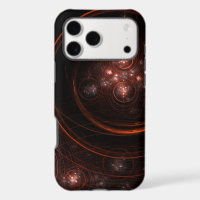 Crimson Starlight Orbits Abstract Cosmic Art