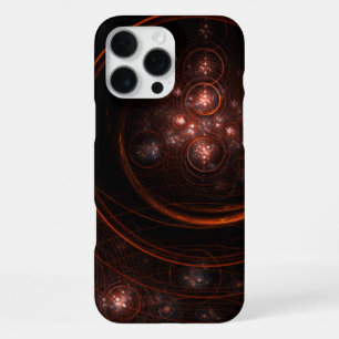 Crimson Starlight Orbits Abstract Cosmic Art iPhone 16 Pro Max Case