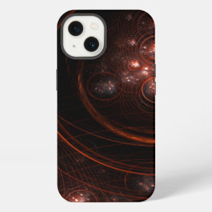 Crimson Starlight Orbits Abstract Cosmic Art iPhone 13 Case