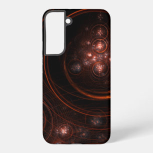 Crimson Starlight Orbits Abstract Cosmic Art Samsung Galaxy Case
