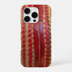 Crimson Stitch Focus: Close-Up of Cricket's Heart iPhone 16 Pro Case
