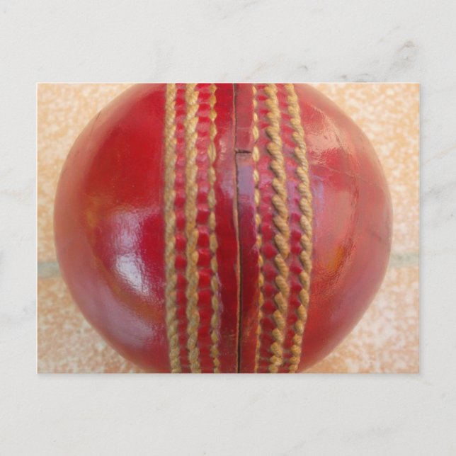 Crimson Stitch Focus: Close-Up of Cricket's Heart Postcard (Front)
