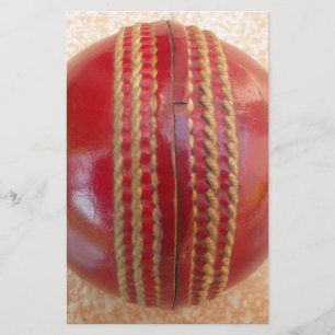 Crimson Stitch Focus: Close-Up of Cricket's Heart Stationery