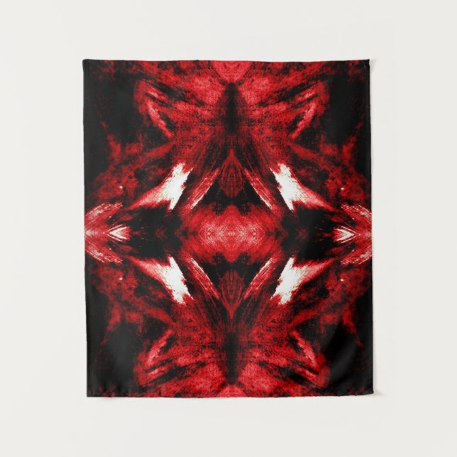 Crimson Symmetry Tapestry (Front)