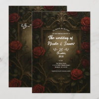 Crimson Thorn Red Roses Gothic Baroque Wedding