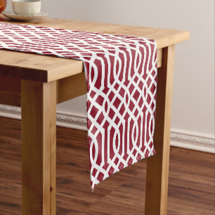 Crimson Trellis Short Table Runner