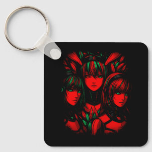 Crimson Trinity Key Ring