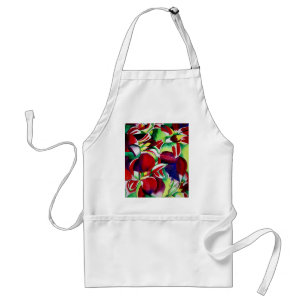 Crimson tropical Singapore Orchids flower art Standard Apron